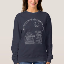 Spätes Night Book Club Sweatshirt (Weiße Tinte)