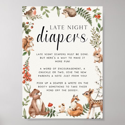 Spätes Night Diapers Baby Showspiel Poster (Vorne)