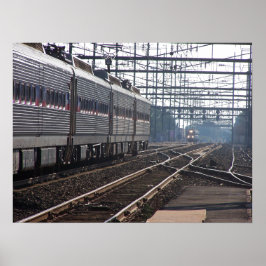 Spätes Treffen der Regionalbahnen Septa Poster