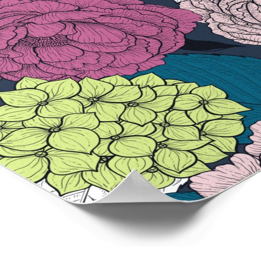 Spätfrühlinggarten Poster (Ecke)