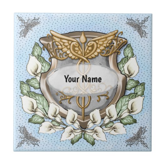 Spath lily shield caduceus  fliese (Vorderseite)