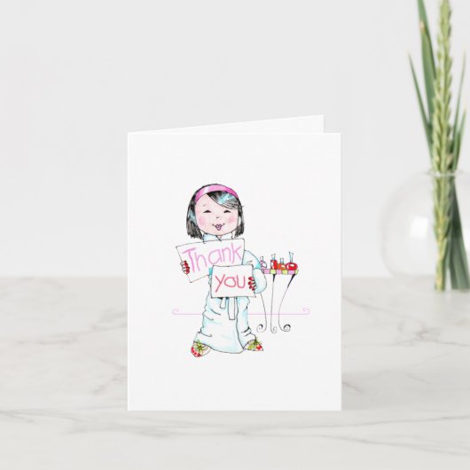 Spa'thday Party danken Ihnen zu merken Dankeskarte (Vorderseite)