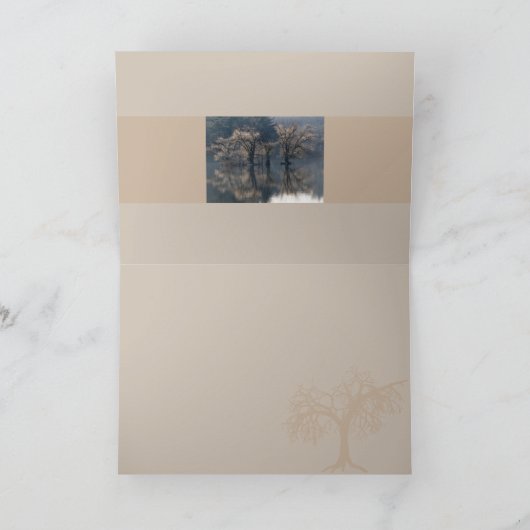 Spätherbst-Insel-Reflexionen Karte (Innenseite)