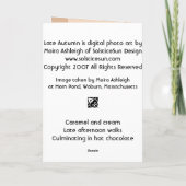 Spätherbst Karte (Rückseite)