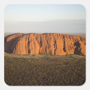Spätnachmittagslicht auf Uluru / Ayers Rock, Quadratischer Aufkleber
