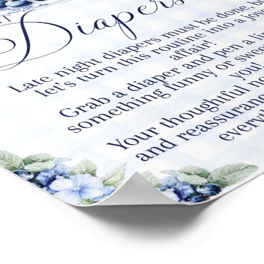 Spätnachtskalender Blueberry Pancake Baby Brunch Poster (Ecke)