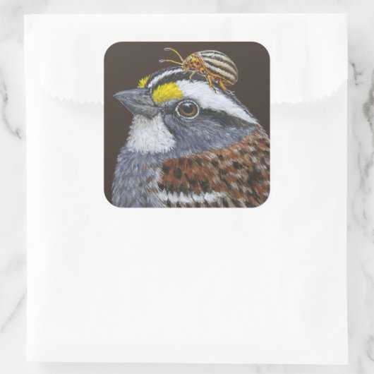 Spatschnalle Quadratischer Aufkleber (Tasche)