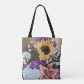 "Spätsommer-Blumenstrauß-" BlumenTaschen-Tasche Tasche (Rückseite)