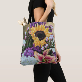 "Spätsommer-Blumenstrauß-" BlumenTaschen-Tasche Tasche