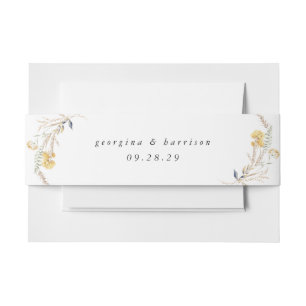 Spätsommer-Sonnenblumen-Hochzeit Einladungsbanderole