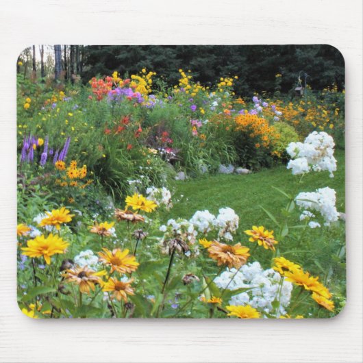 Spätsommer-Zelt-Gärten Mousepad (Vorne)
