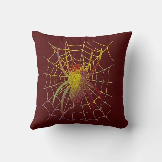 Spatter Art Spinne Kissen (Rückseite)