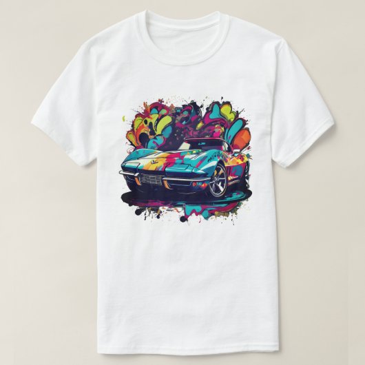 Spatter & Graffiti Sports Car Men's T-Shirt (Design vorne)