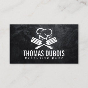 Spatula und Koch-Hut-Logo   Kochen Kulinarisch Visitenkarte