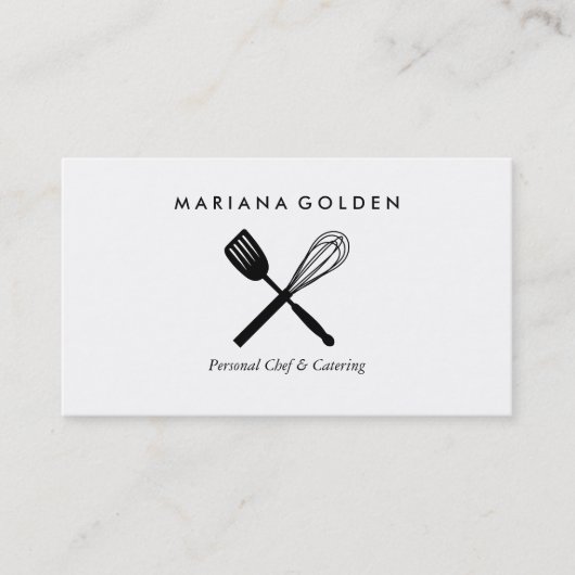 Spatula & Whisk Koch Caterer Business Card Visitenkarte (Vorderseite)
