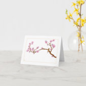 Spatz auf Baum - Notecard Karte (Gelbe Blume)