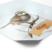 Spatz Fotodruck (Ecke)