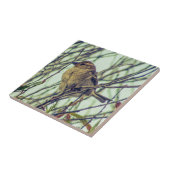 Spatz im Baum Fliese (Seite)