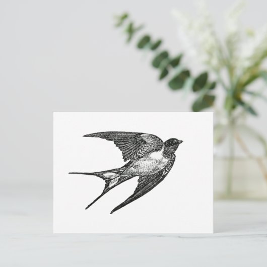 Spatz Postkarte (Stehend Vorderseite)