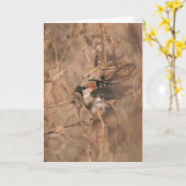 Spatz Vogel Lustiger Vogelbeobachter Ruhestand Gra Karte (Gelbe Blume)