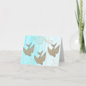 Spatz Vogel Musik Blauer Himmel Dankeskarte (Vorderseite)