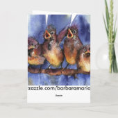 Spatzen, die Ihnen alles Gute zum Geburtstag Karte (Rückseite)