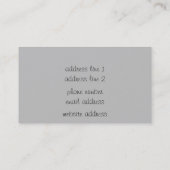 Spatzen-Foto Visitenkarte (Rückseite)