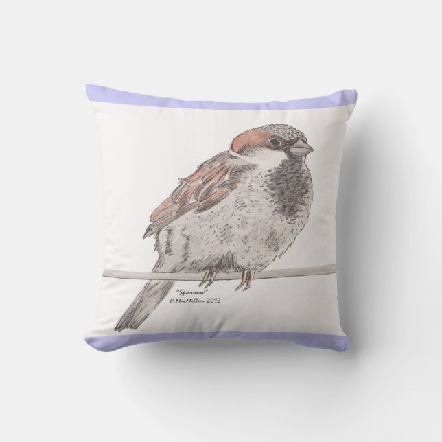 Spatzen-Kissen Kissen (Vorderseite)