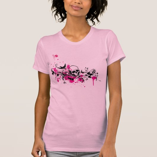 Spatzen-Nest-Rosa T-Shirt (Vorderseite)