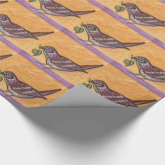 Spatzen-Packpapier Geschenkpapier (Ecke)