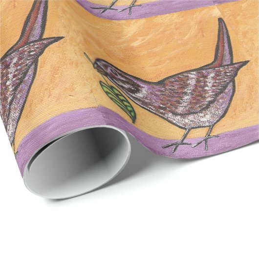 Spatzen-Packpapier Geschenkpapier (Rolleneckpunkt)