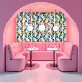 Spatzen und Blüten Fliese