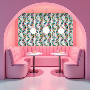 Spatzen und Blüten Fliese