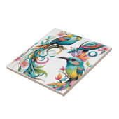 Spatzen und Blüten Fliese (Seite)