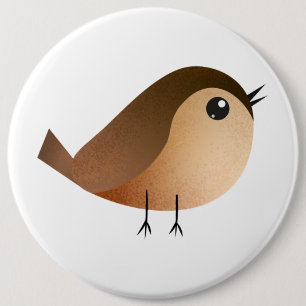 Spatzen-Vogel-Cartoon  Button