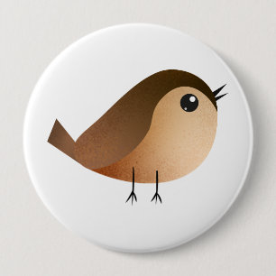 Spatzen-Vogel-Cartoon Button