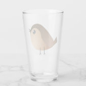 Spatzen-Vogel-Cartoon Glas (Rückseite)