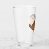 Spatzen-Vogel-Cartoon Glas (Rechts)