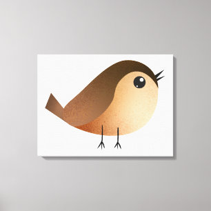 Spatzen-Vogel-Cartoon Leinwanddruck