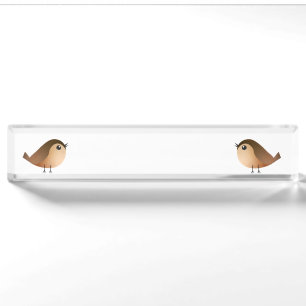 Spatzen-Vogel-Cartoon Namensplakette