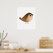 Spatzen-Vogel-Cartoon Poster (Küche)