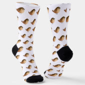Spatzen-Vogel-Cartoon Socken (Gewinkelt)