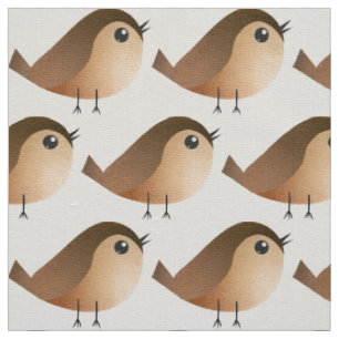 Spatzen-Vogel-Cartoon Stoff
