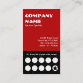 Spatzentätowierungs-Kuponkarte Treuekarte (Rückseite)