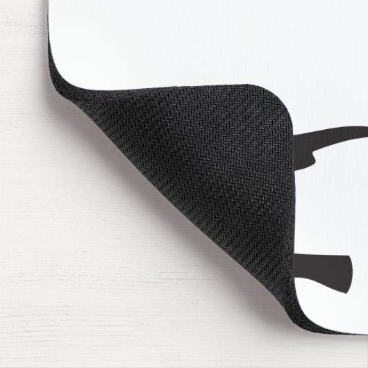 Spatzenvogel u. schwarze u. weiße Silhouette der Mousepad (Ecke)