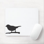 Spatzenvogel u. schwarze u. weiße Silhouette der Mousepad (Mit Mouse)