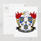 Spaulendes Familienwappen Postkarte (Vorne/Hinten)
