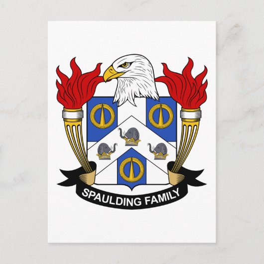 Spaulendes Familienwappen Postkarte (Vorderseite)