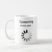 Spawna Bitte warten - Schwangerschaft Spaß Kaffeetasse (Links)