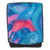 Spawning, Fische, Unterwasserkunst, blau, rosa, mi Rucksack (Vorderseite)